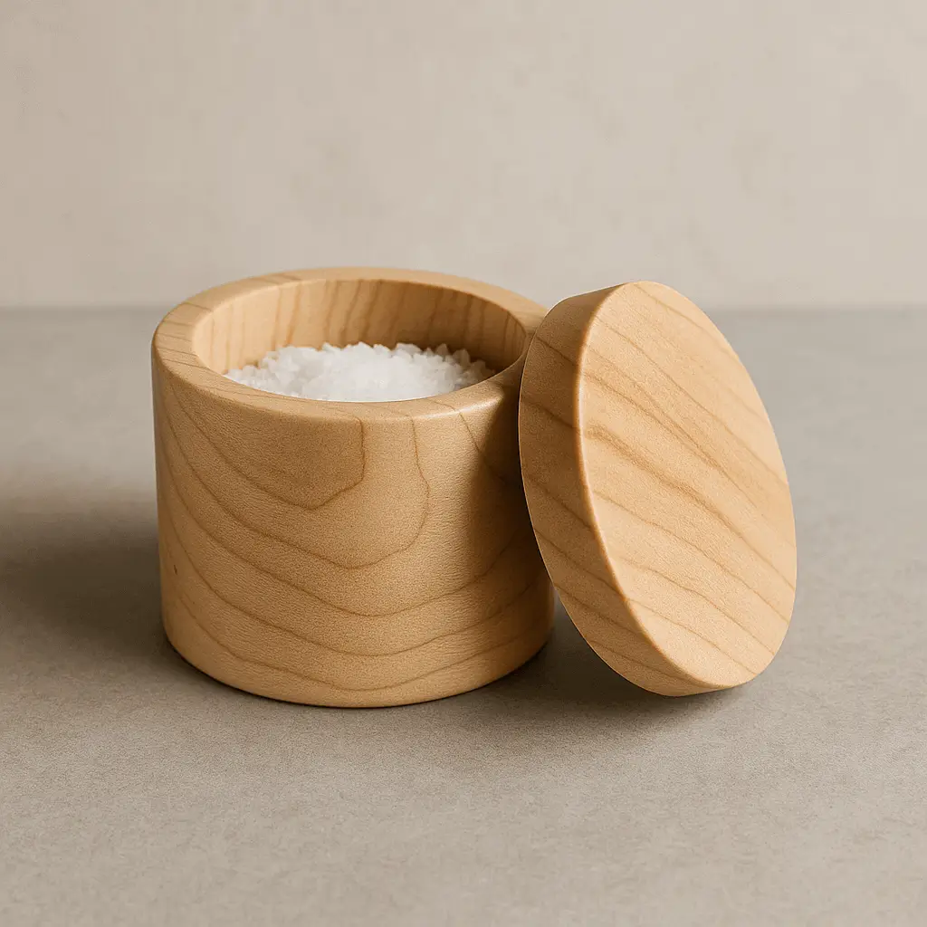 A product photo of Lidded Salt Cellar from Bow River Woodworks.