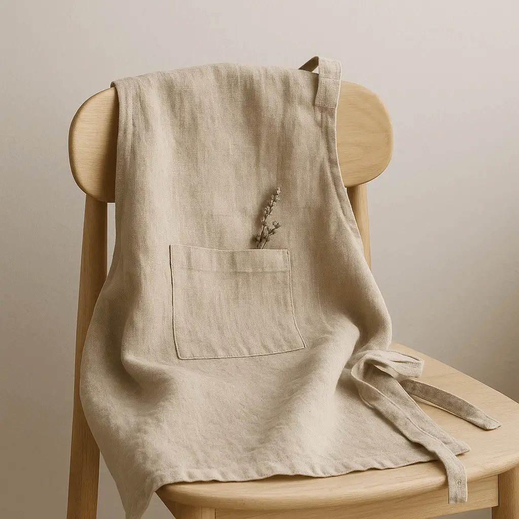 A product photo of Linen Apron from Hearthcraft Linens.