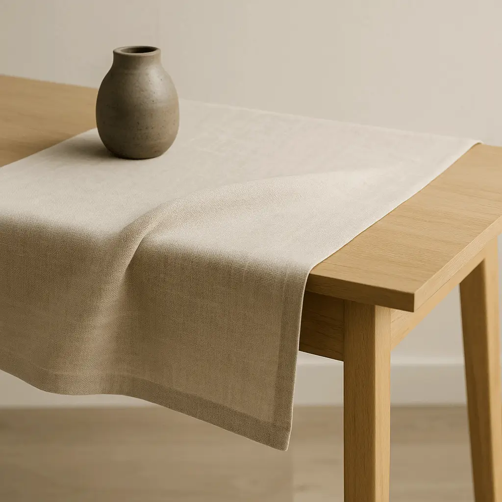 A product photo of Linen Table Runner from Hearthcraft Linens.