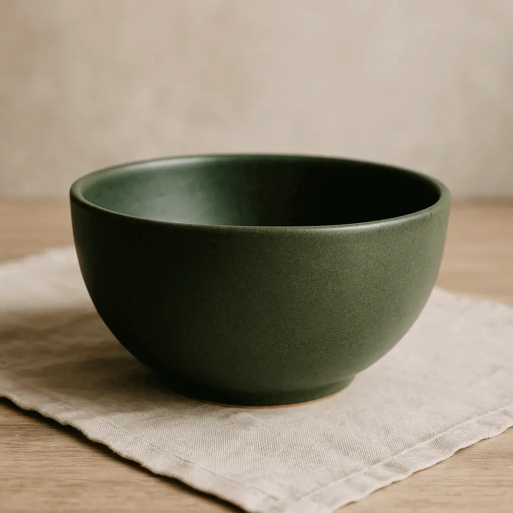 A product photo of Cereal Bowl from Prairie Clay Co. in the Forest colour.