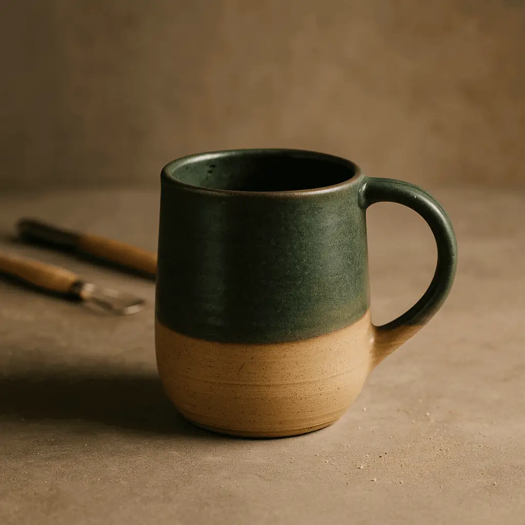 A product photo of 16oz Mug from Prairie Clay Co. in the Forest colour.