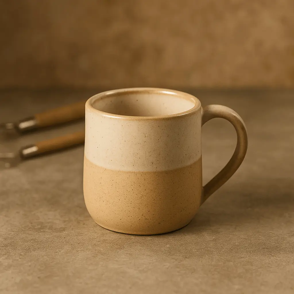 A product photo of 16oz Mug from Prairie Clay Co. in the Sand colour.