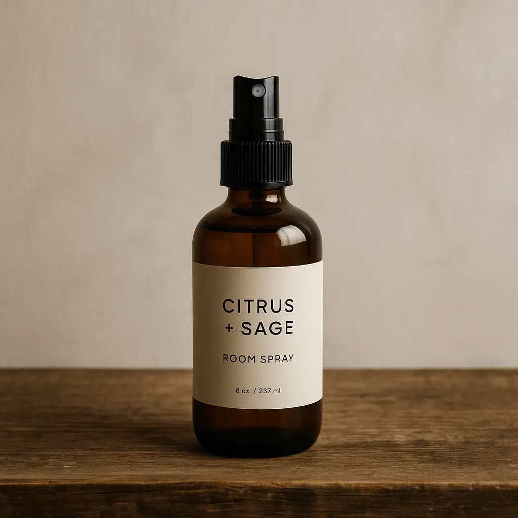 Citrus + Sage A product photo of Room Spray from Summit & Flame Co. in the 'Citrus + Sage' scent.