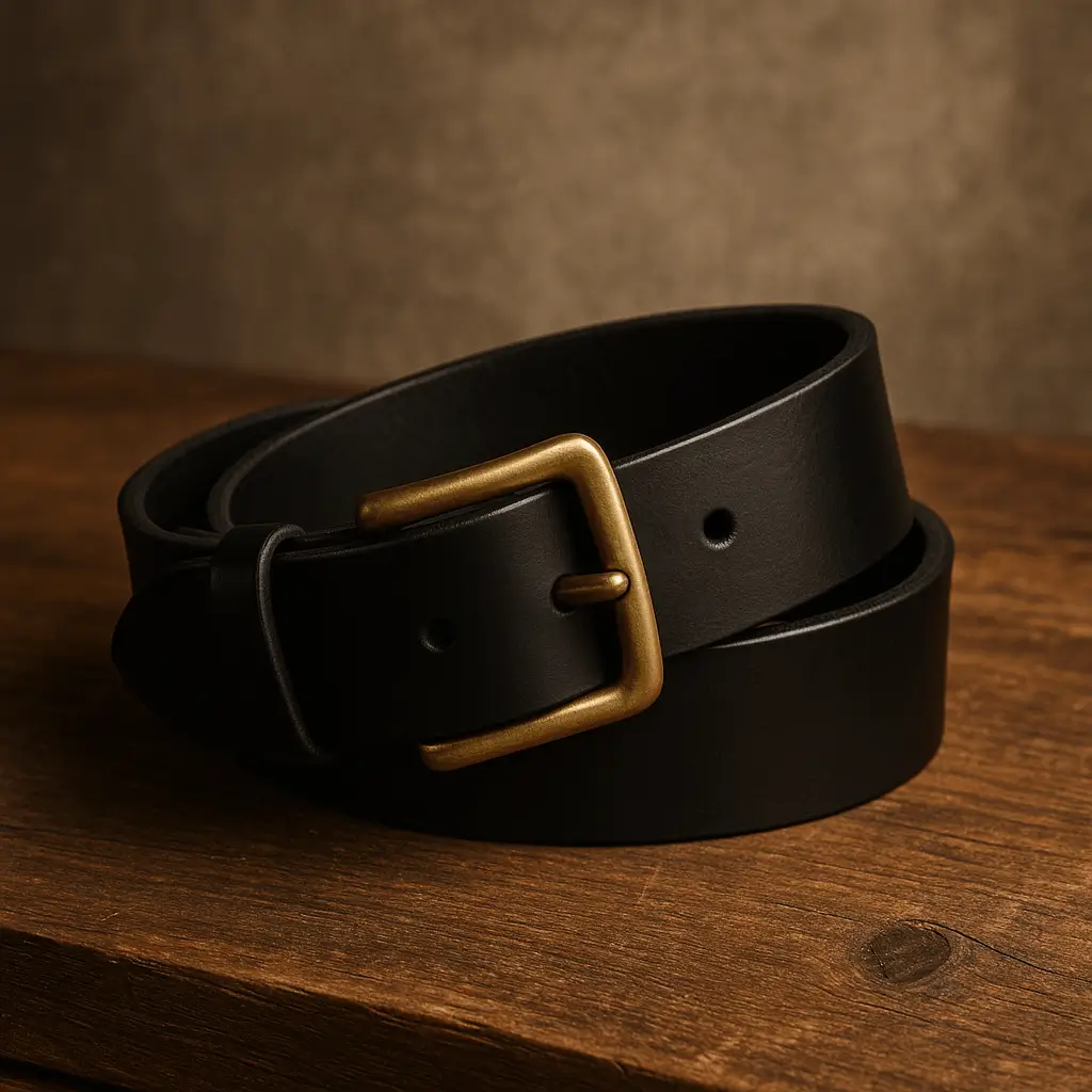 Black A product photo of Leather Belt from Trailhead Leatherworks in the Black colour.