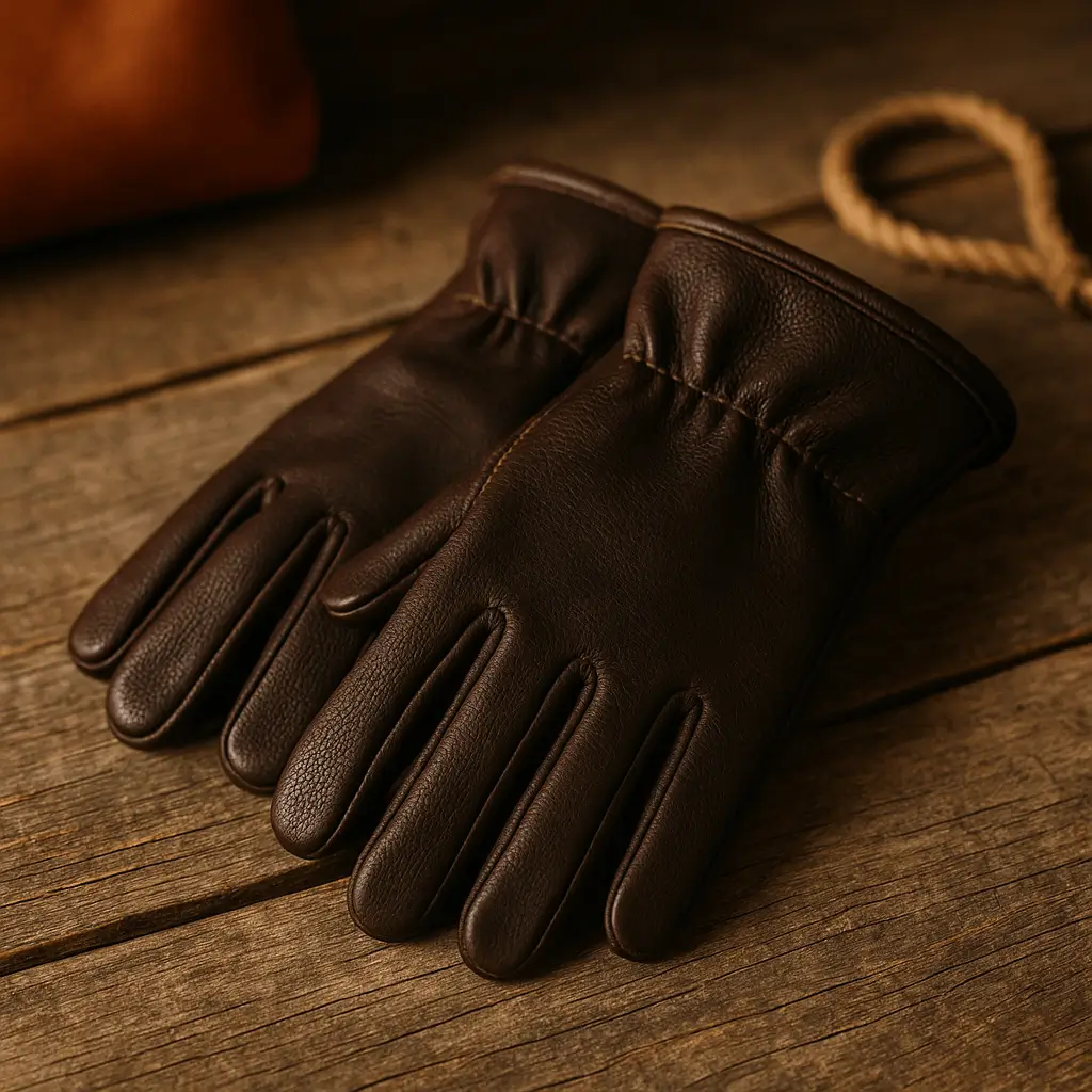 Espresso A product photo of Leather Gloves from Trailhead Leatherworks in the Espresso colour.