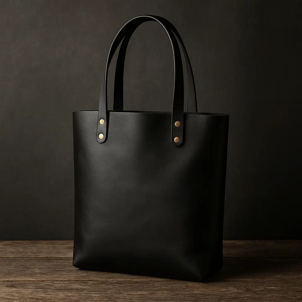 Black A product photo of Leather Tote Bag from Trailhead Leatherworks in the Black colour.