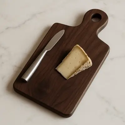 A product photo of Walnut Cheese Board from Bow River Woodworks.