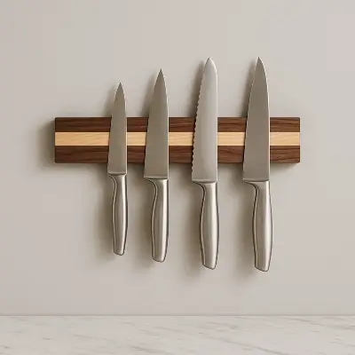 A product photo of Two-tone Knife Rack from Bow River Woodworks.