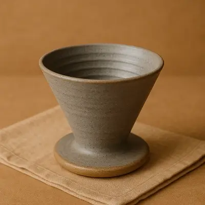 A product photo of Pour-over Coffee Cone from Prairie Clay Co..