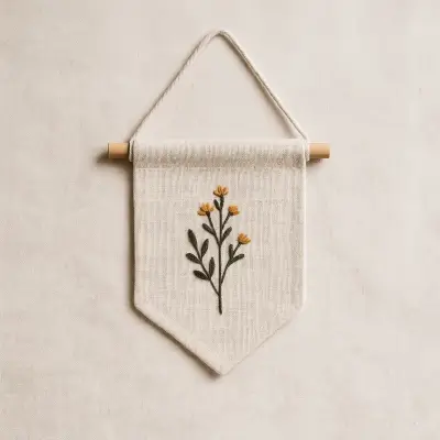A product photo of Embroidered Wall Banner from Thimble & Thicket.