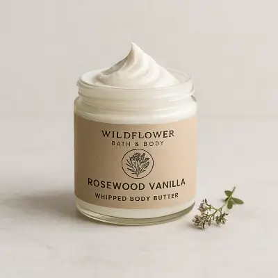 A product photo of Whipped Body Butter - Rosewood Vanilla from Wildflower Bath & Body.