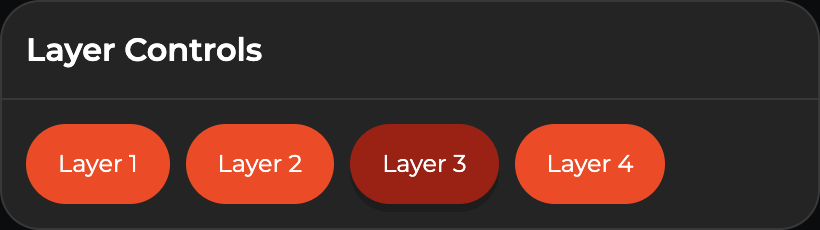 Layer controls panel on LiveScape